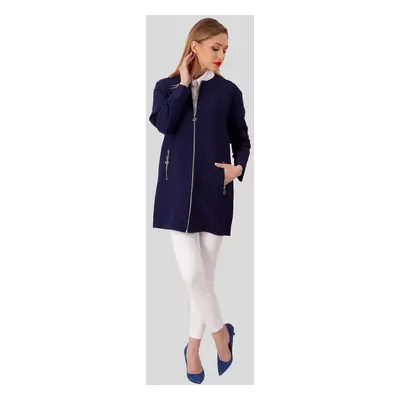 PERSO Woman's Coat BLE910007F Navy Blue