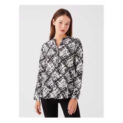 LC Waikiki Loose Collar Patterned Long Sleeve Women's Blouse