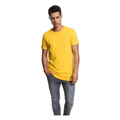 Shaped long T-shirt chrome yellow