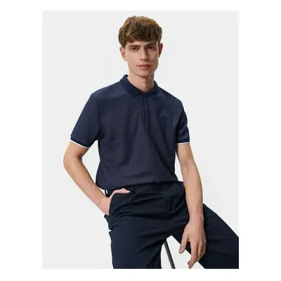 Koton Men's T-shirt 4sam10089mk Navy Blue