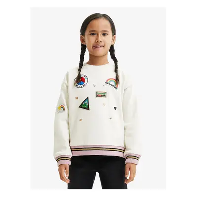 Desigual Verde Cream Sweatshirt for Girls - Girls