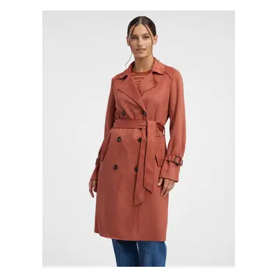 Orsay Brick Suede Trench Coat - Women