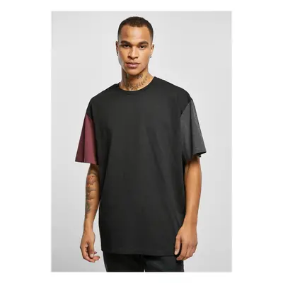 Organic Oversized Colorblock T-Shirt Black