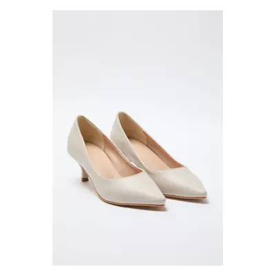 Trendyol Beige Low Heel Women's Classic Heeled Shoes