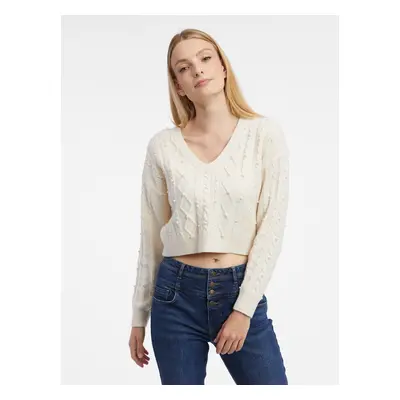 Orsay Creamy women's cropped sweater - Women