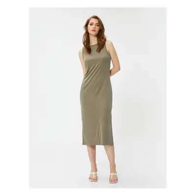 Koton Halter Neck Slim Fit Midi Dress