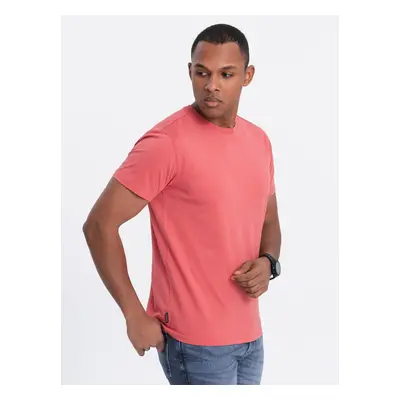 Ombre BASIC men's classic cotton T-shirt - coral