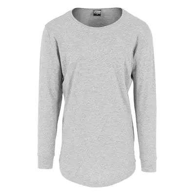 Extended T-shirt with long sleeves grey