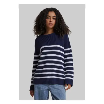 Women's striped sweater white/blue