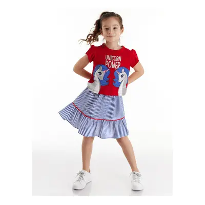 Denokids Unique Power Girls T-shirt Skirt Set