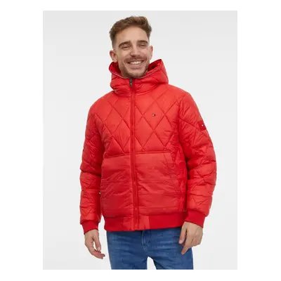 Tommy Hilfiger Men's Red Quilted Jacket - Men's