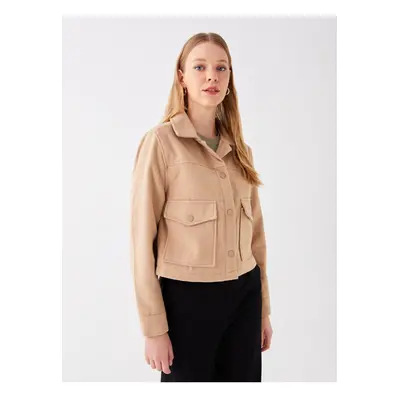 LC Waikiki Plain Long Sleeve Women's Shirt Jacket