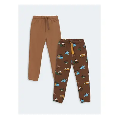 LC Waikiki 2-Piece Baby Boy Tracksuit Bottoms With Elastic Waist Printed