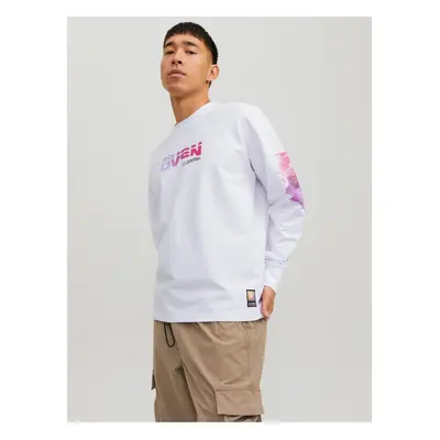 White Mens Sweatshirt Jack & Jones Digital - Men