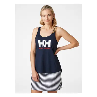 Navy Blue Women's Tank Top Helly Hansen Logo Singlet - Women's