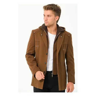 K7532 DEWBERRY MEN'S COAT-PLAIN CAMEL