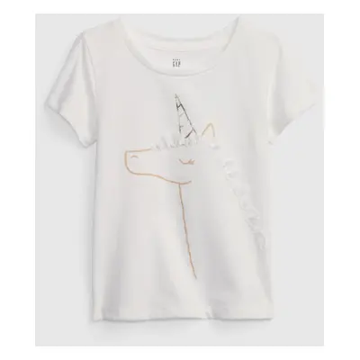 GAP Kids T-shirt with unicorn - Girls