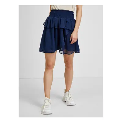 Dark blue skirt with frills Pepe Jeans Lana - Ladies