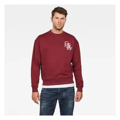 G-STAR Sweatshirt - Graphic stor r sw l\s burgundy red