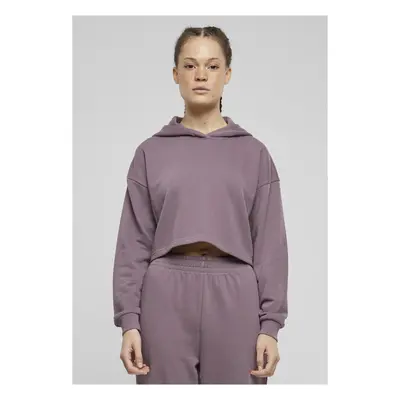 Women's cropped hoodie Terry Hoodie purple