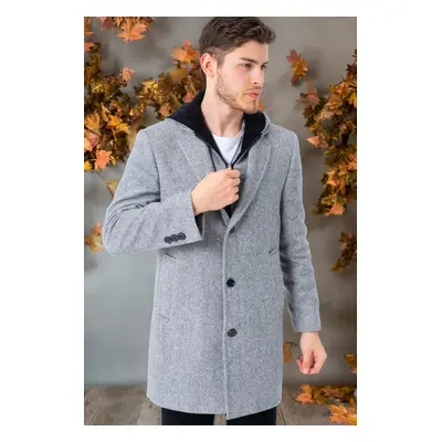 PLT8395 DEWBERRY BATTAL COAT-LIGHT DIAGONAL GREY