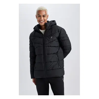 DEFACTO Fit Standard Fit Hooded Faux Für Puffer Jacket