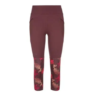 Women's 3/4 fitness leggings Kilpi SOLAS-W dark red