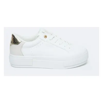 Insulated women's platform sneakers Big Star white