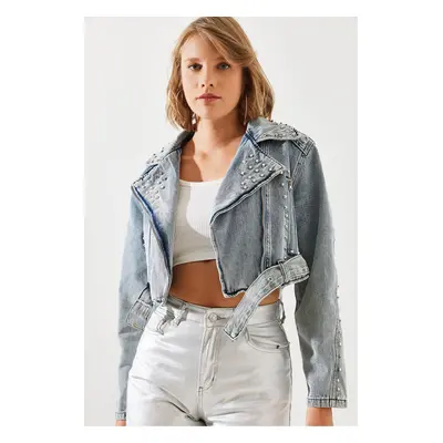 Bianco Lucci Women's Oversize Denim Jacket