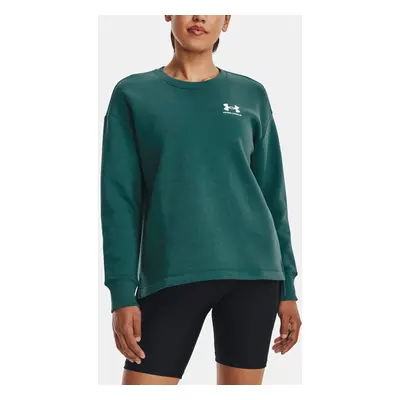 Under Armour Sweatshirt Rival Fleece Oversize Crew-GRN - Women