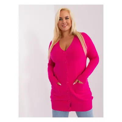 Fuchsia long sweater in a larger size