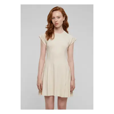 Women's Skater Rib dress - beige