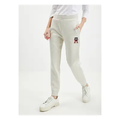 Cream Women's Sweatpants Tommy Hilfiger Monogram - Women