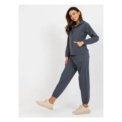 Graphite Smooth Cotton Pajamas With Hood