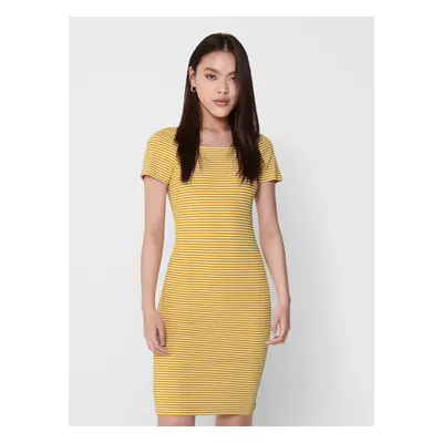 Yellow Striped Basic Dress ONLY Fiona - Women