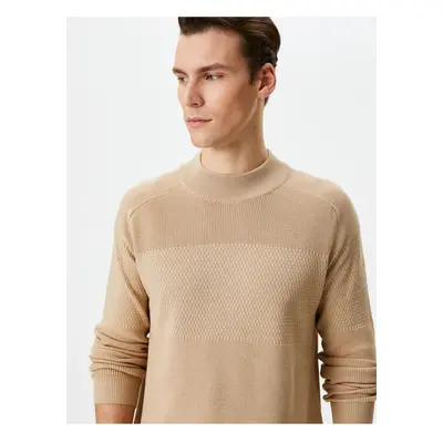 Koton Half Turtleneck Sweater Knitwear Slim Fit Textured