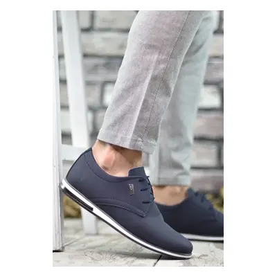 Riccon Navy Blue White Men's Casual