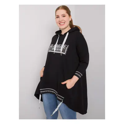 Women's black hoodie with pocket