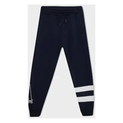 DEFACTO Boy Navy Blue Elastic Waist Leg Printed Jogger Sweatpants