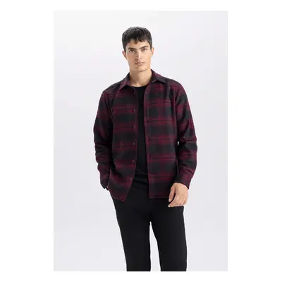 DEFACTO Regular Fit Plaid Flannel Long Sleeve Shirt