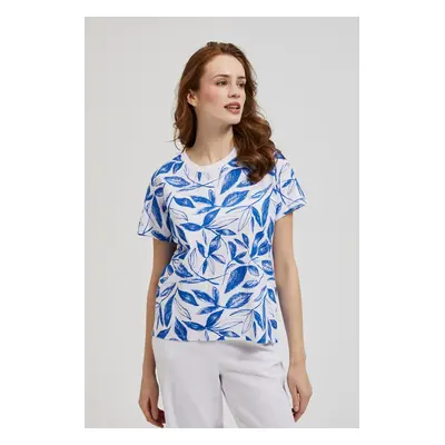 Women's T-shirt MOODO with print - light blue