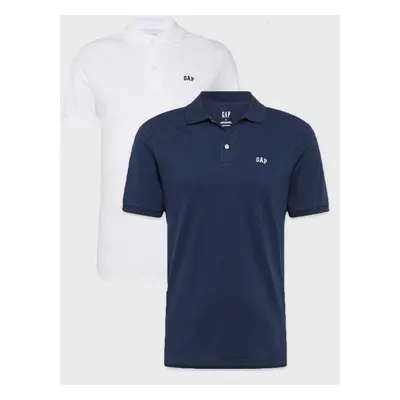 Set of two men's T-shirts in white and blue GAP Polo