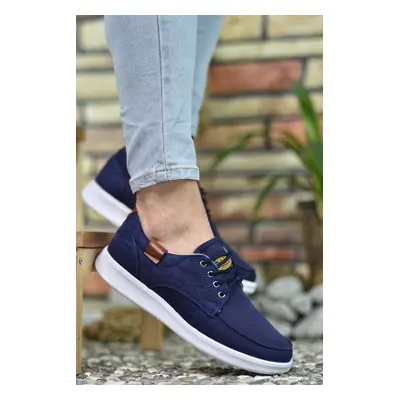 Riccon Navy Blue White Men's Sneakers