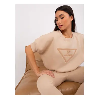 Beige insulated tracksuit