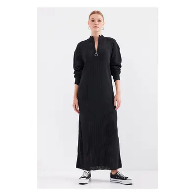 Bigdart Full-length Knitwear Dress - Black