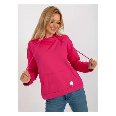 Fuchsia women's kangaroo hoodie