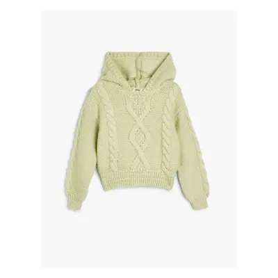 Koton Hooded Knitted Sweater Long Sleeve