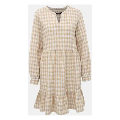 White beige plaid dress VERO MODA Kimi