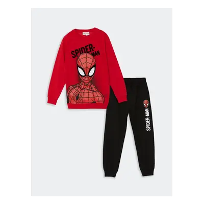 LC Waikiki Crew Neck Spiderman Printed Boy's Tracksuit