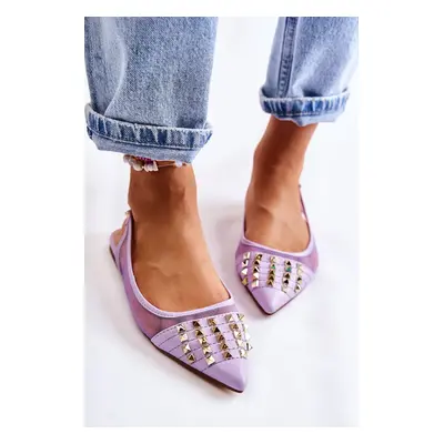 Women's ballerinas with studs purple Kinley